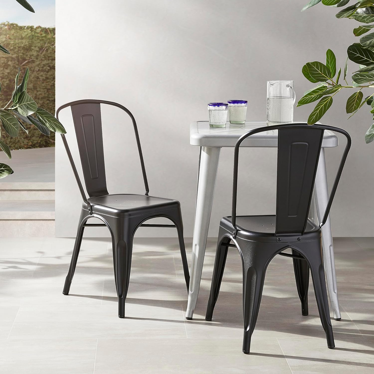 Industrial Stackable Metal Dining Chair