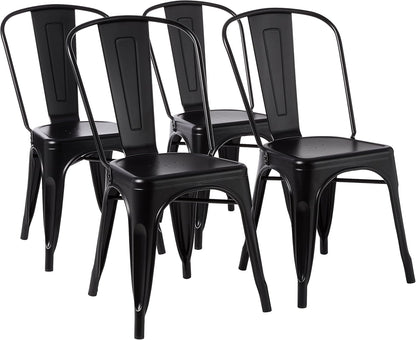 Industrial Stackable Metal Dining Chair