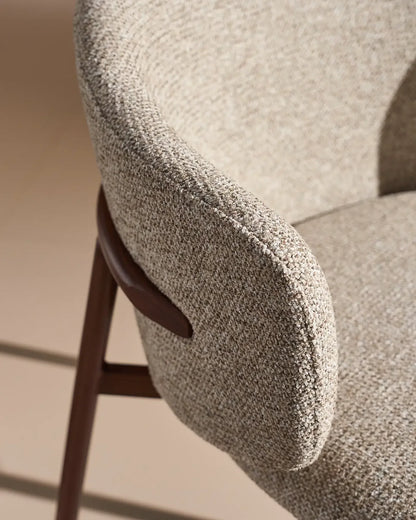 Luna Greige Dining Chair – Japandi Mid-Century Modern Style