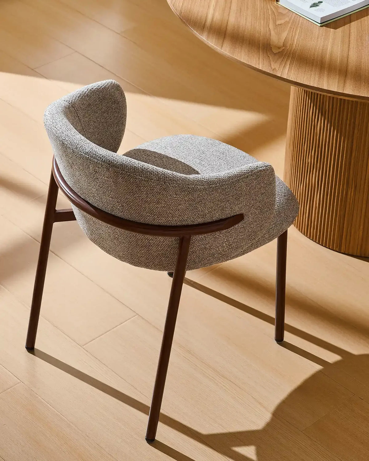Luna Greige Dining Chair – Japandi Mid-Century Modern Style