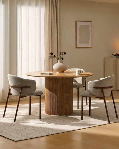 Luna Greige Dining Chair – Japandi Mid-Century Modern Style