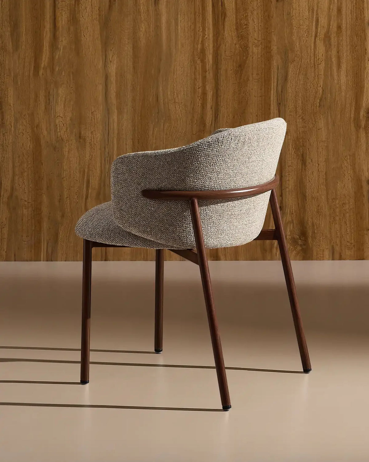 Luna Greige Dining Chair – Japandi Mid-Century Modern Style