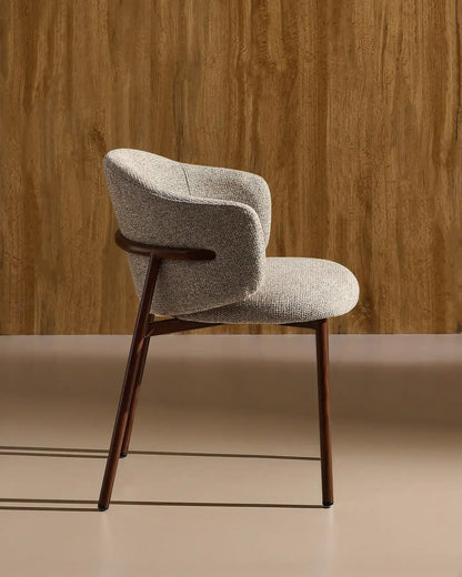 Luna Greige Dining Chair – Japandi Mid-Century Modern Style