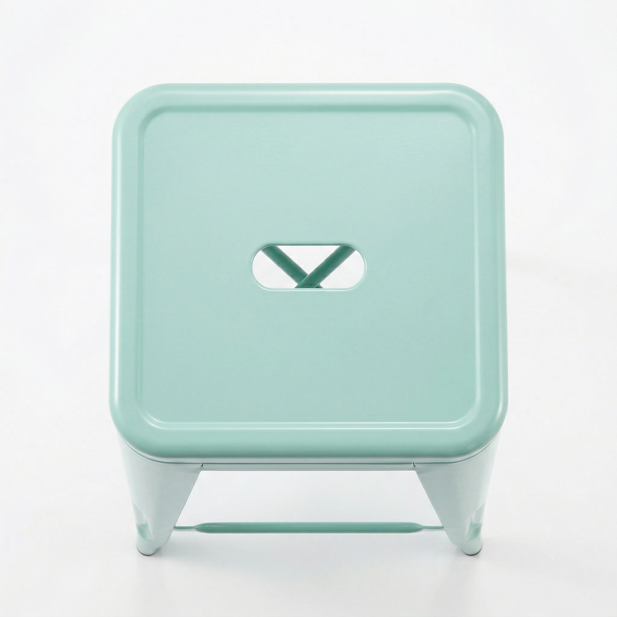 Industrial Green Light Metal Bar Stool