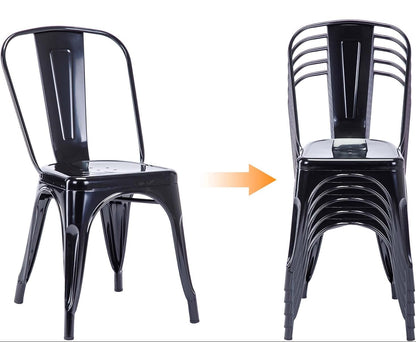 Industrial Stackable Metal Dining Chair