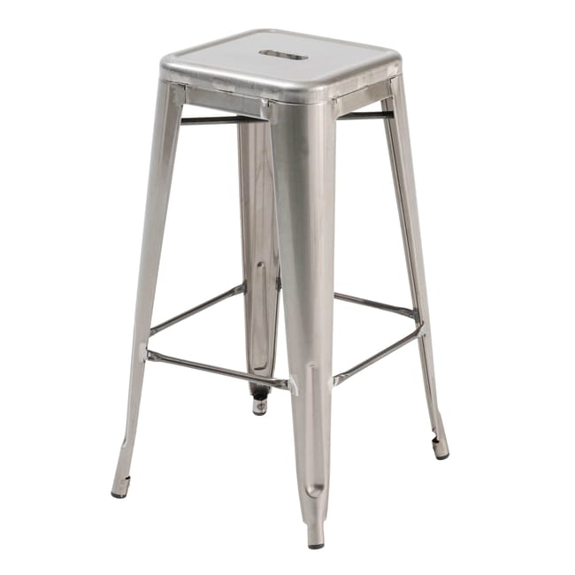 Industrial Loft Metal Dining Chair – Stackable Bistro Chairs in Gunmetal Grey
