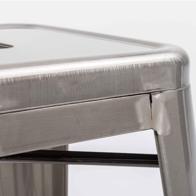 Industrial Loft Metal Dining Chair – Stackable Bistro Chairs in Gunmetal Grey